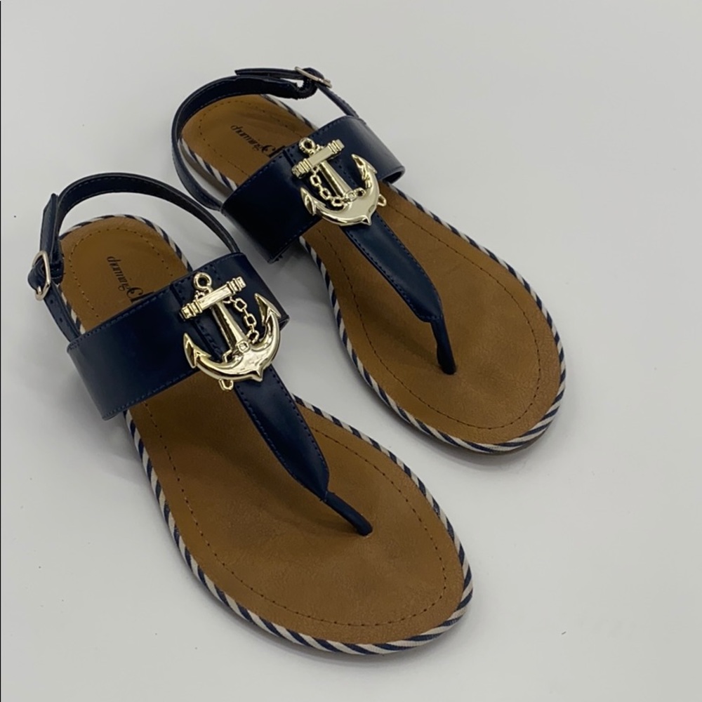 Navy Flip Flop Sandals